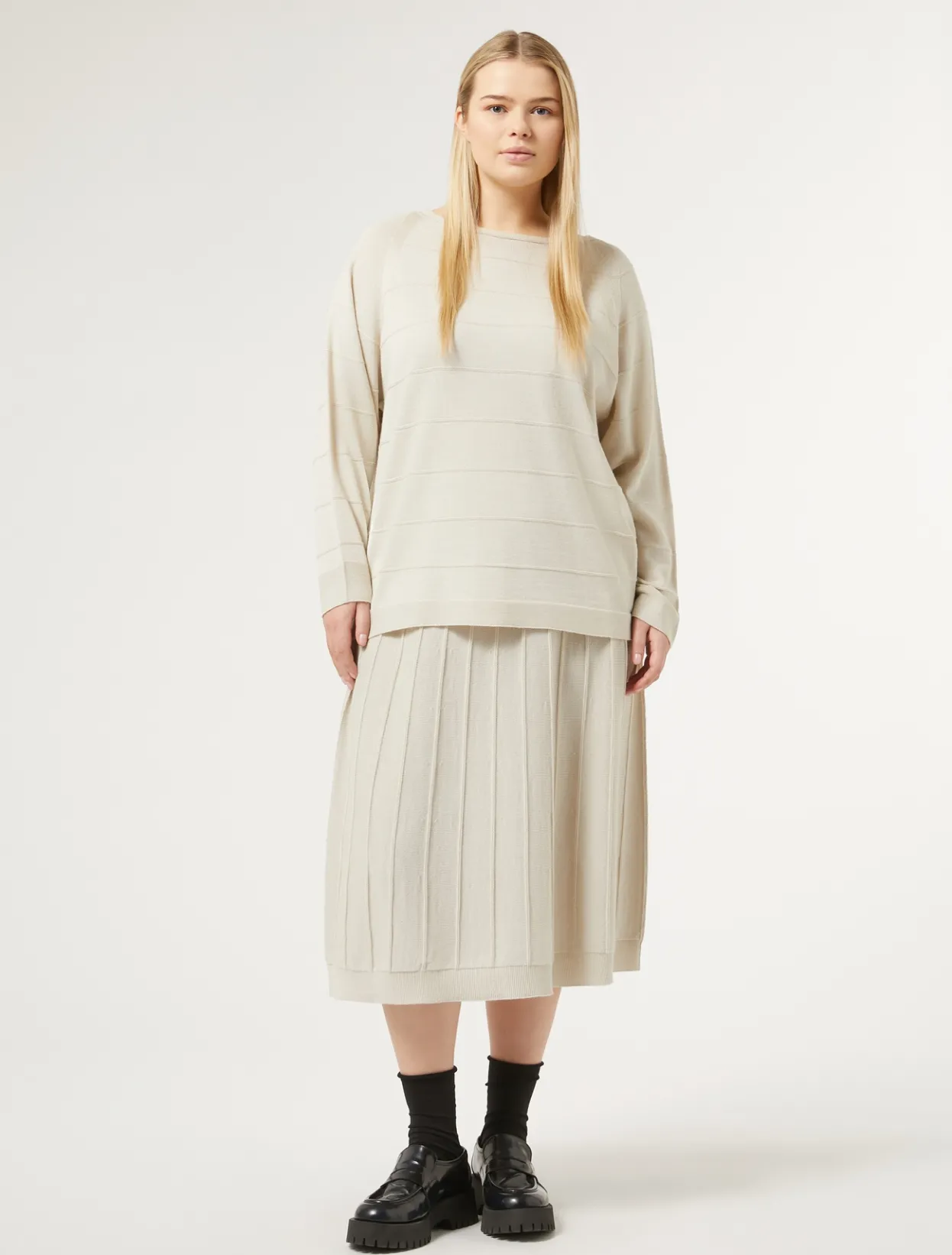 Skirts | Skirts | Marina Rinaldi Merino wool blend skirt TURTLEDOVE