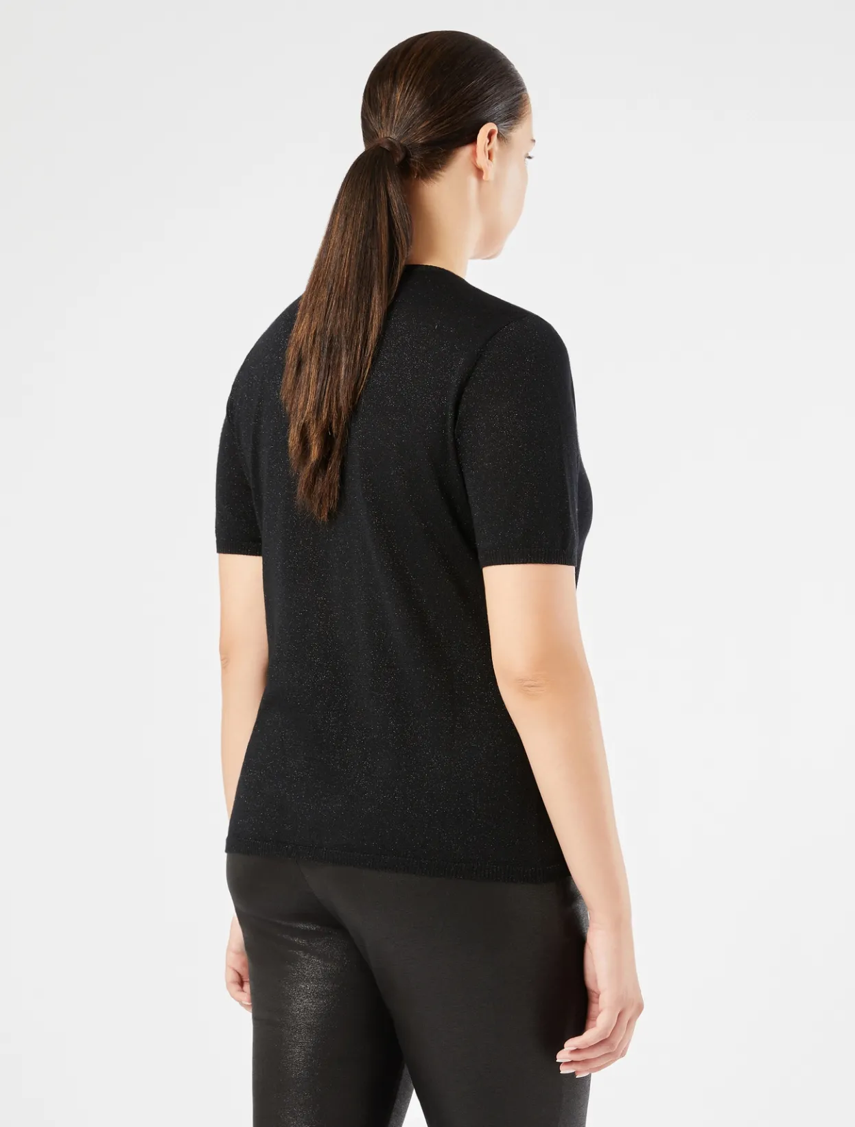 Knitwear | Knitwear | Marina Rinaldi Metallic wool jumper BLACK