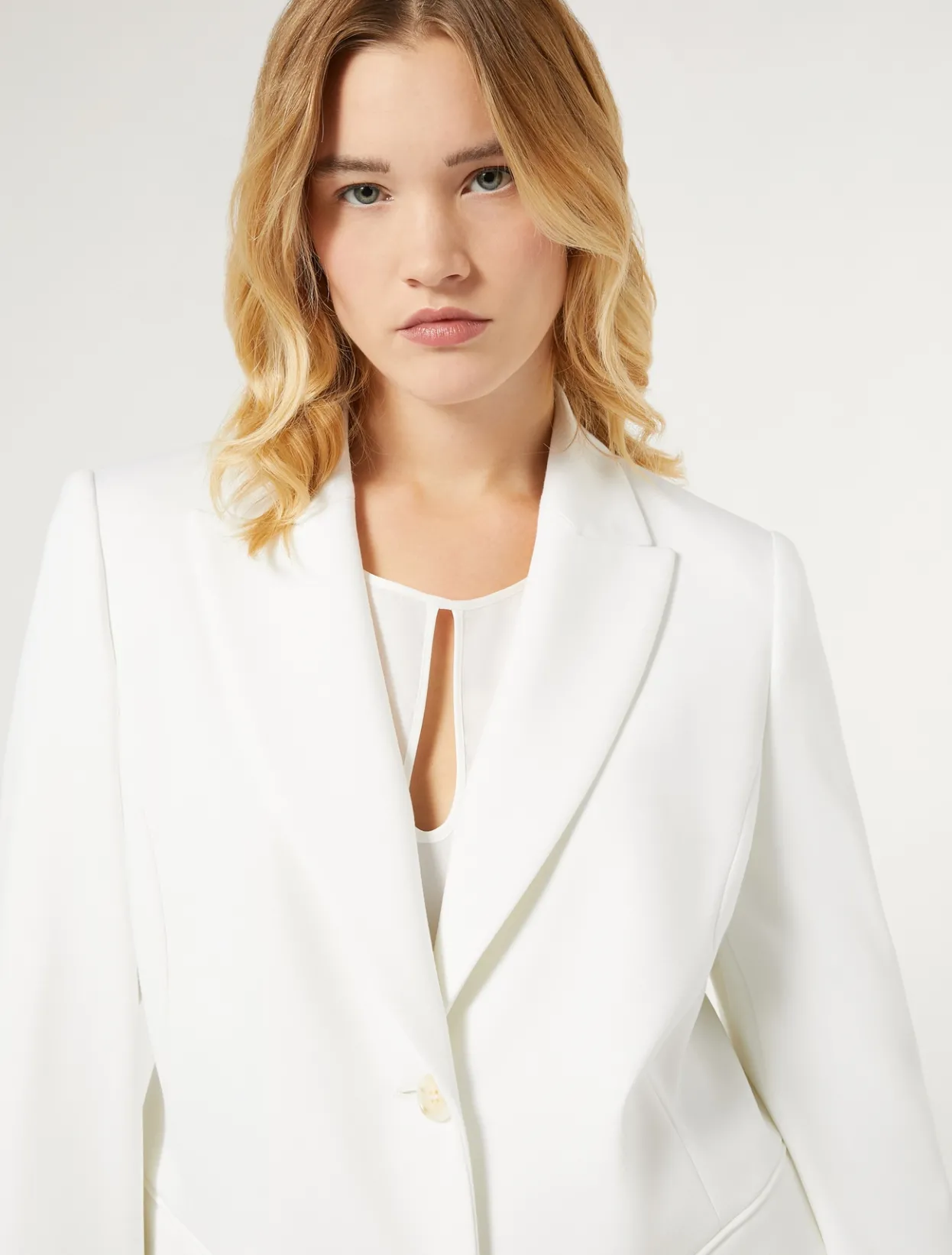 Jacket & Blazers | Jacket & Blazers | Marina Rinaldi Milano-knit jersey blazer WHITE