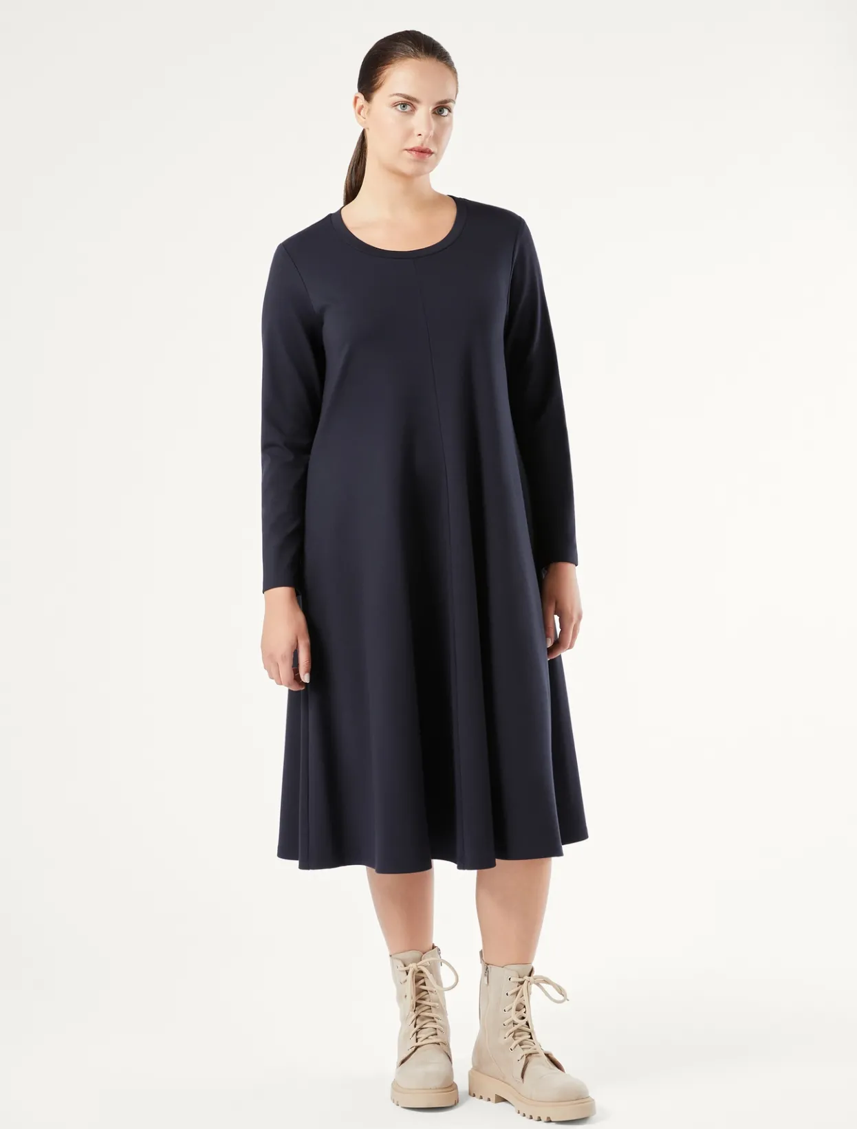 Dresses | Dresses | Marina Rinaldi Milano-knit jersey dress ULTRAMARINE