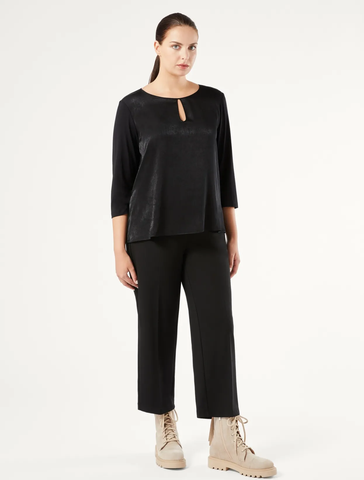 Trousers & Jeans | Trousers & Jeans | Marina Rinaldi Milano-knit jersey trousers BLACK