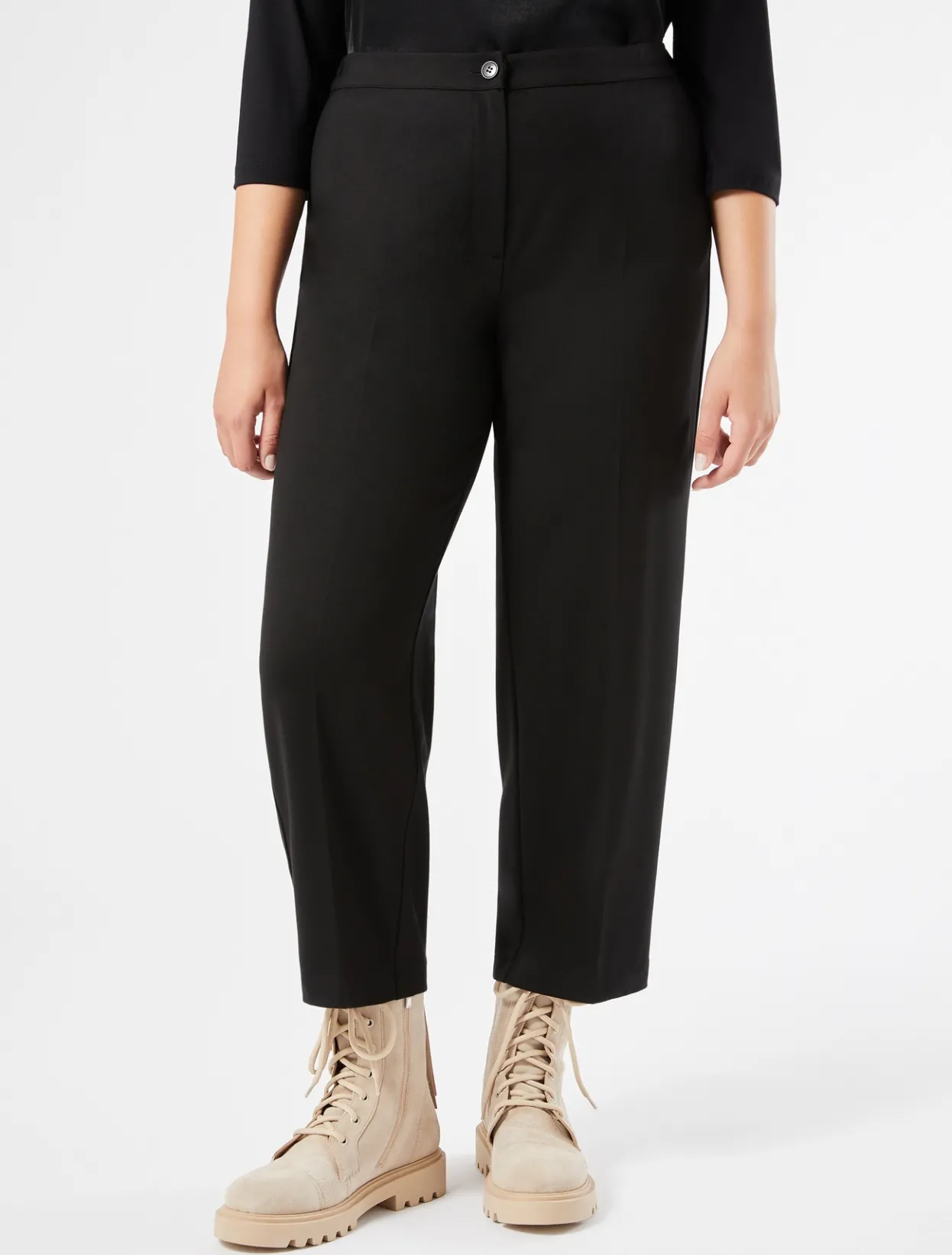 Trousers & Jeans | Trousers & Jeans | Marina Rinaldi Milano-knit jersey trousers BLACK