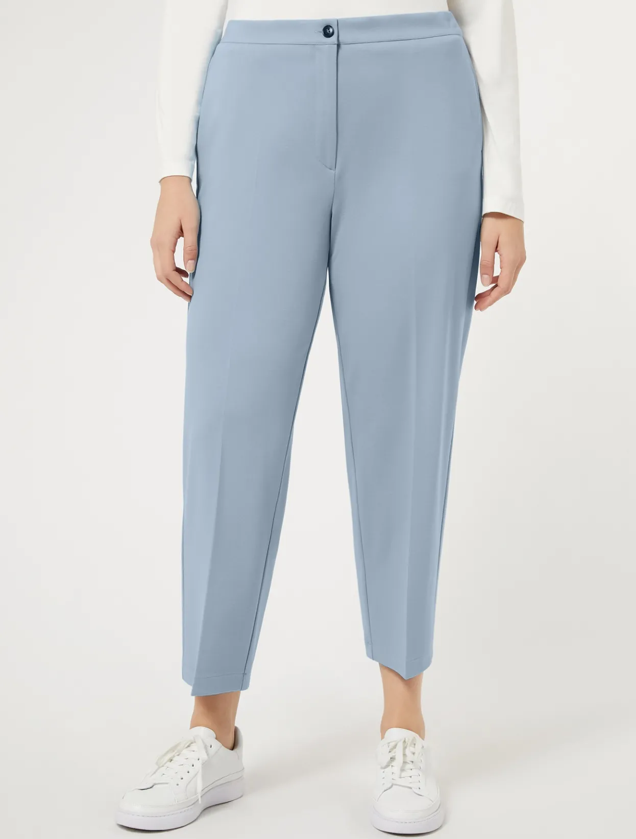 Trousers & Jeans | Trousers & Jeans | Marina Rinaldi Milano-knit jersey trousers LIGHTBLUE