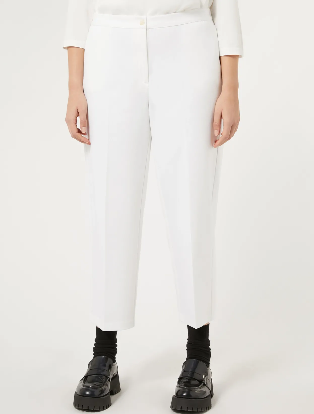 Trousers & Jeans | Trousers & Jeans | Marina Rinaldi Milano-knit jersey trousers WHITE