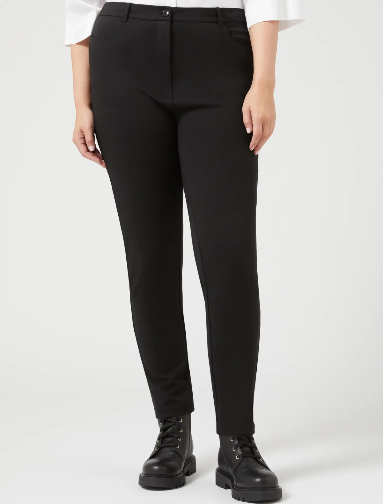 Trousers & Jeans | Trousers & Jeans | Marina Rinaldi Milano-knit trousers BLACK