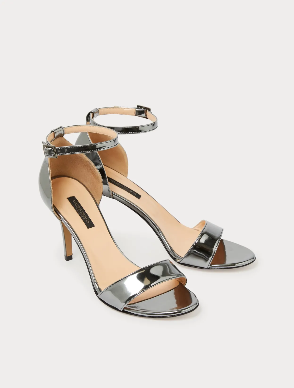 Accessories | Accessories | Marina Rinaldi Mirror-effect sandals MEDIUMGREY