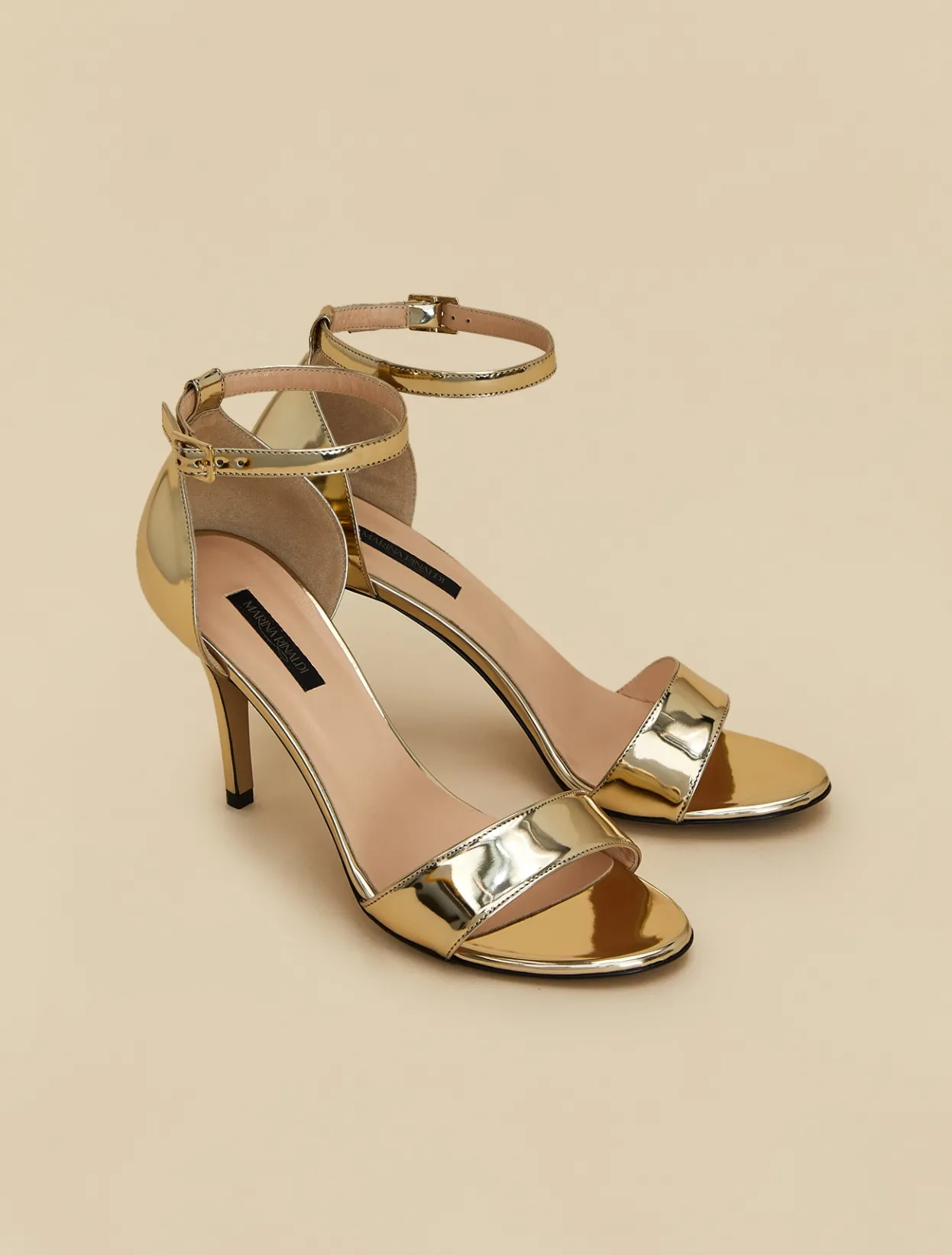 Accessories | Marina Rinaldi Mirror-effect sandals Yellow