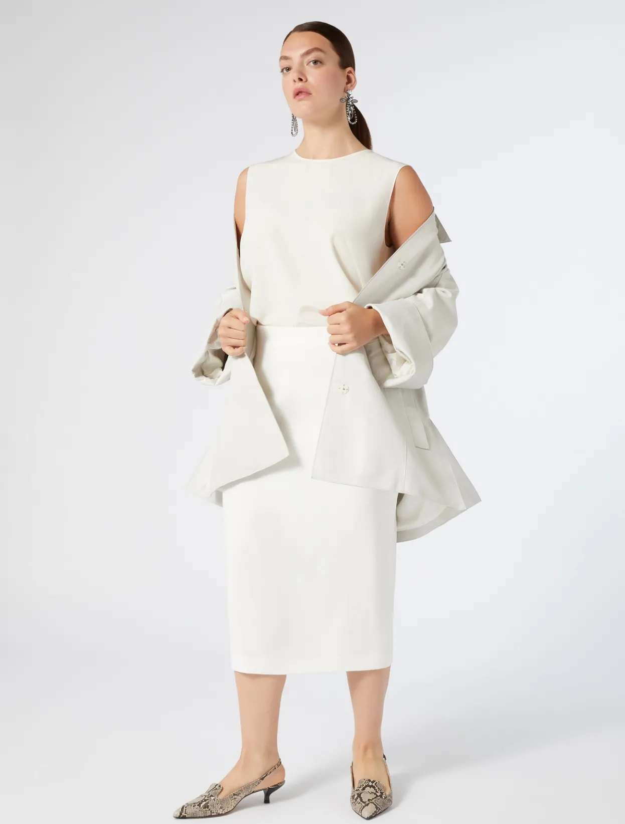 Jacket & Blazers | Jacket & Blazers | Marina Rinaldi Nappa leather jacket IVORY