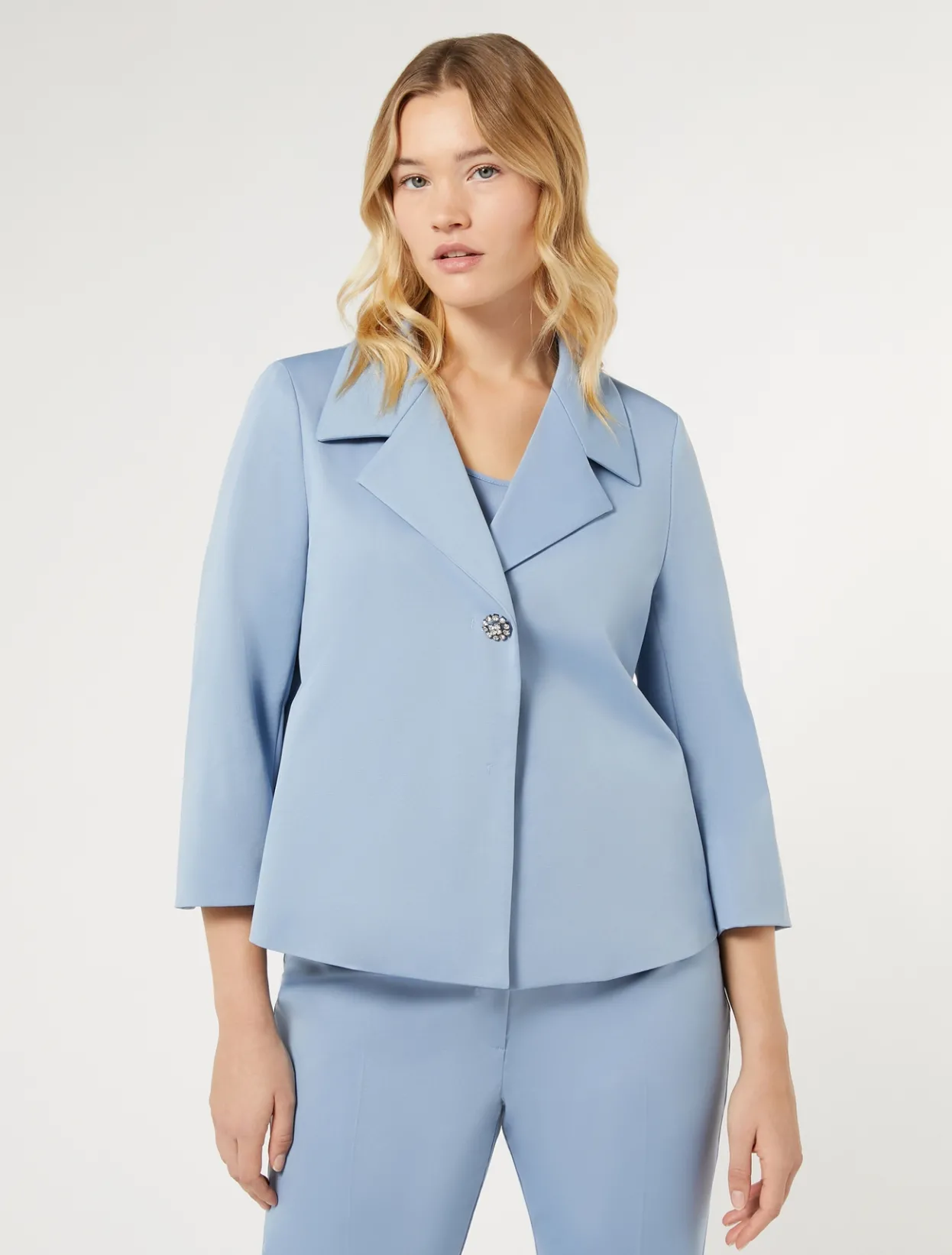 Jackets | Jacket & Blazers | Marina Rinaldi Ottoman jacket LIGHTBLUE