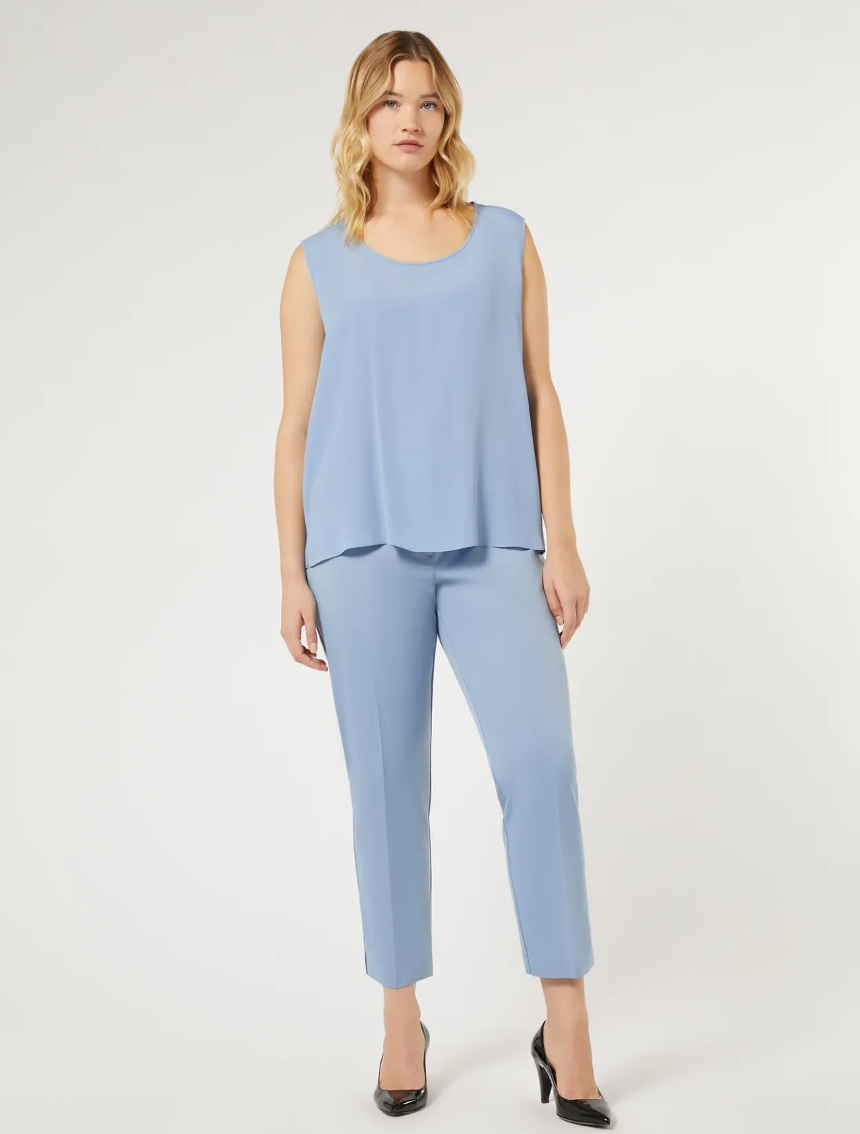 Trousers And Skirts | Trousers & Jeans | Marina Rinaldi Ottoman trousers LIGHTBLUE