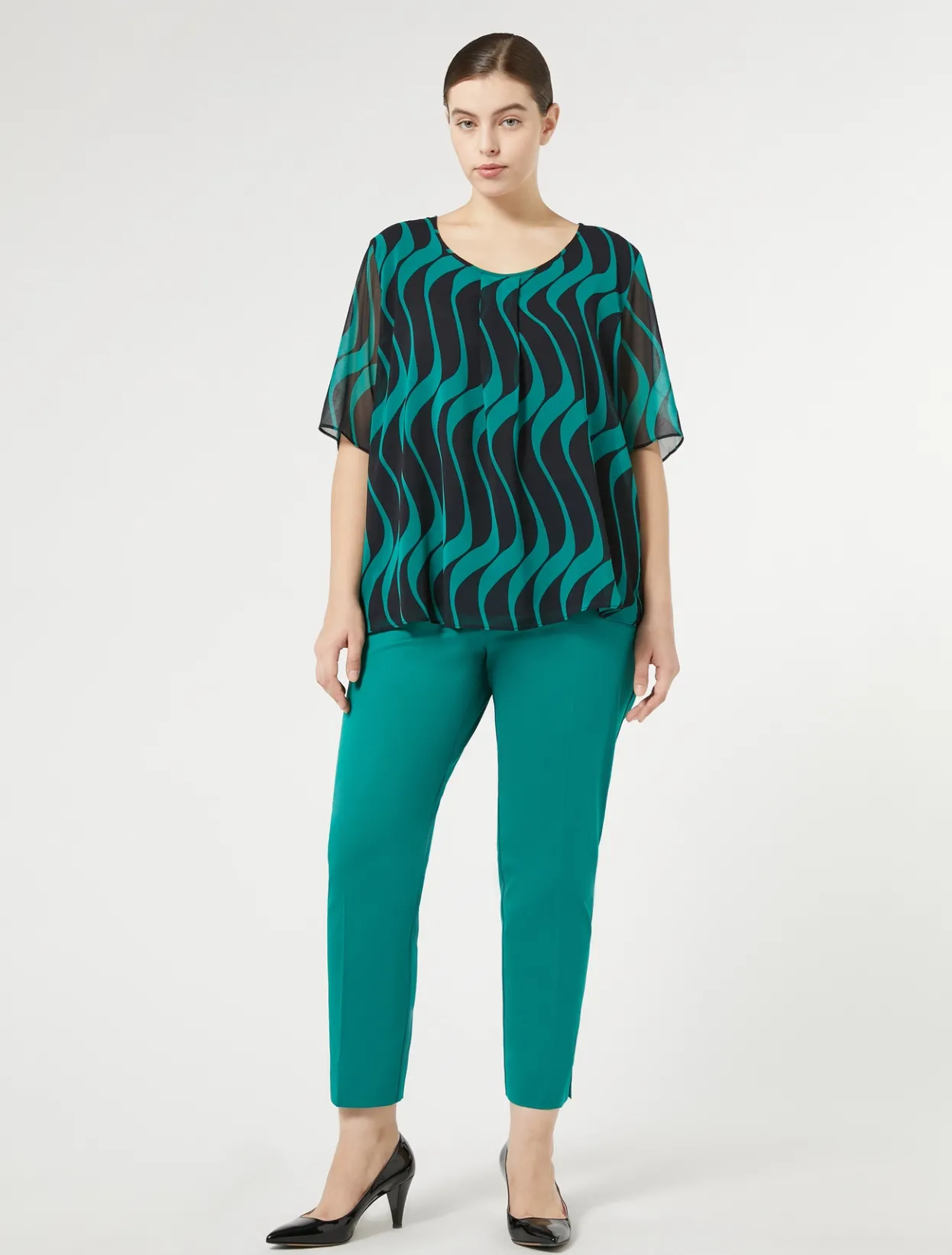 Trousers And Skirts | Trousers & Jeans | Marina Rinaldi Ottoman trousers GREEN