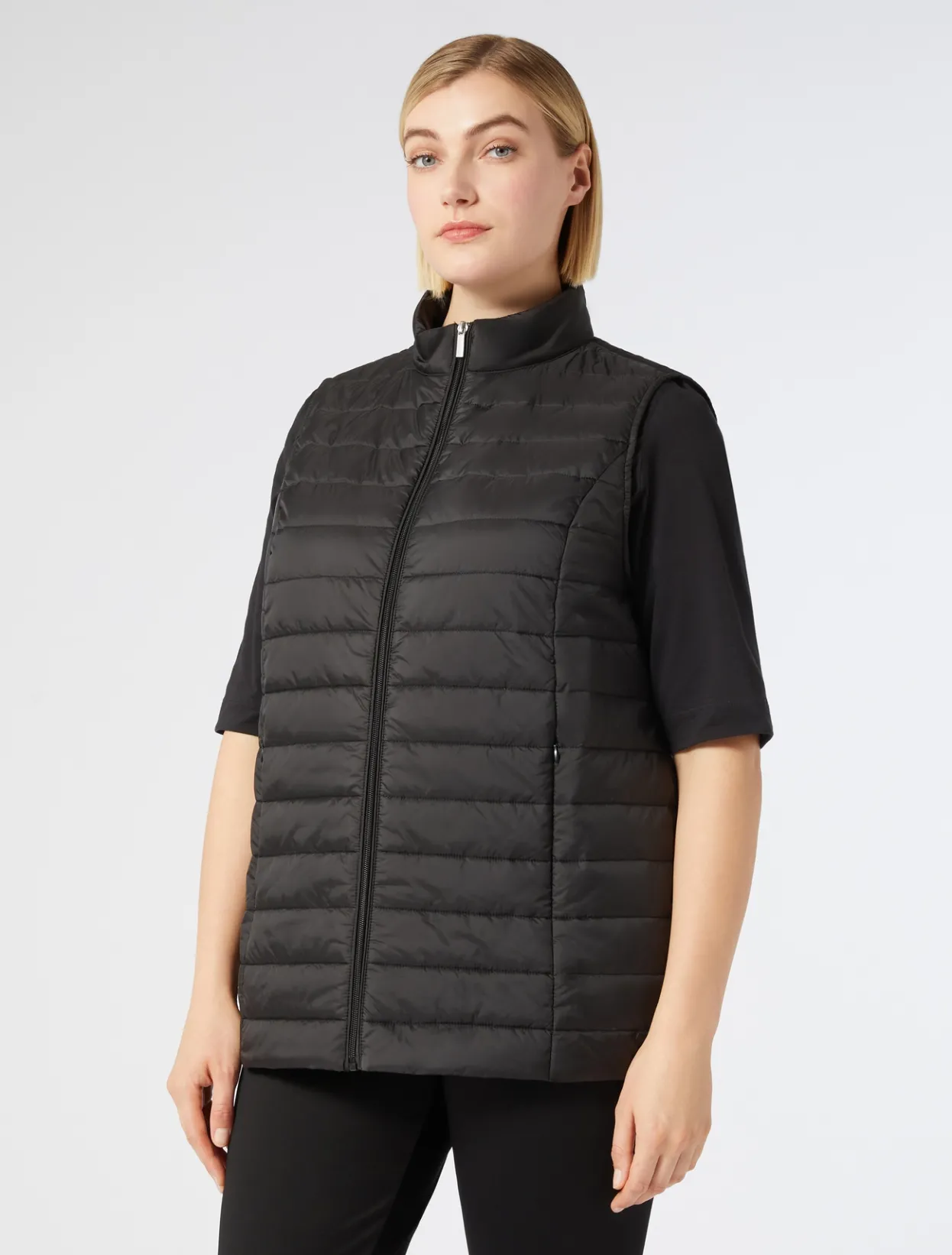 Down Jackets | Down Jackets | Marina Rinaldi Padded gilet BLACK