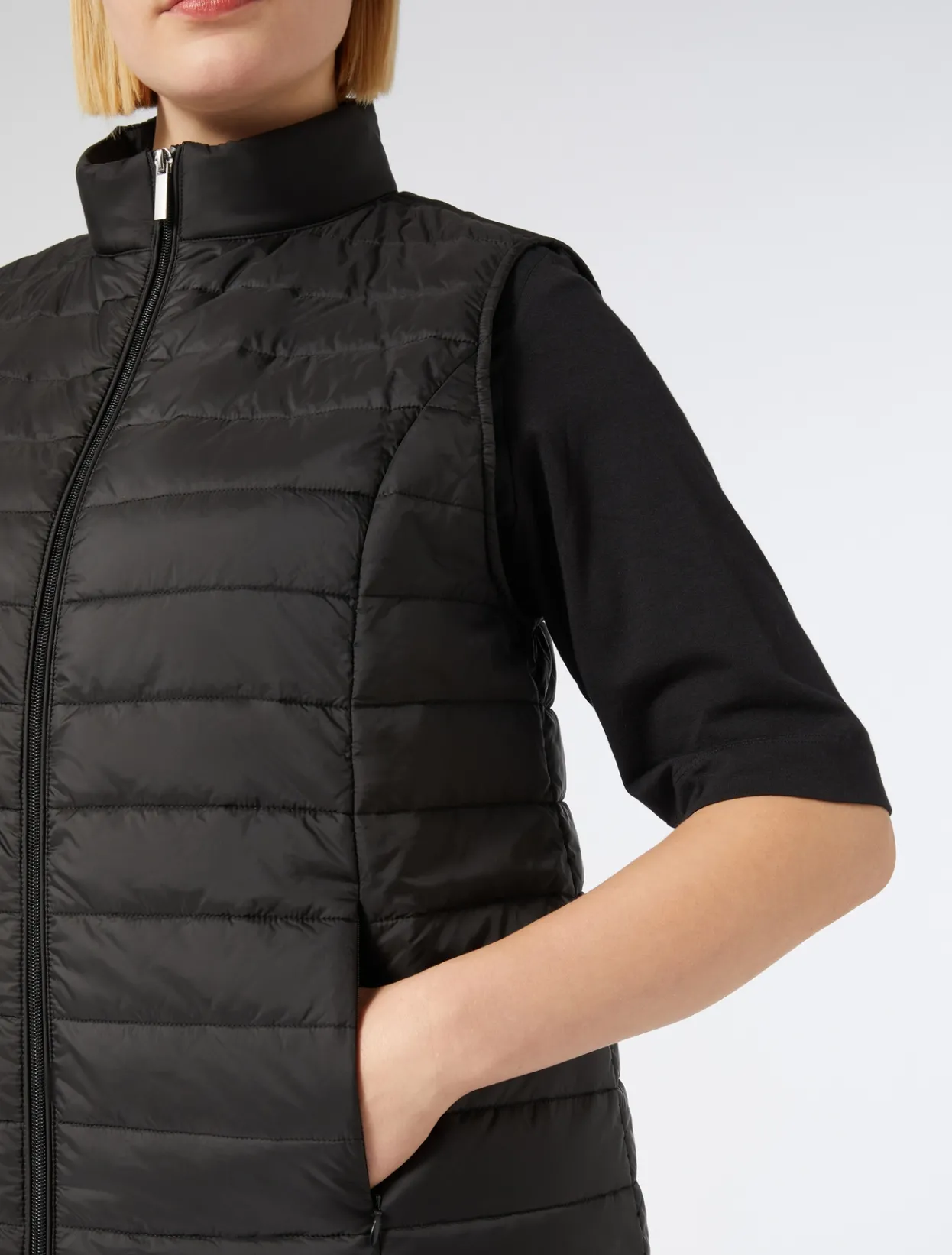 Down Jackets | Down Jackets | Marina Rinaldi Padded gilet BLACK