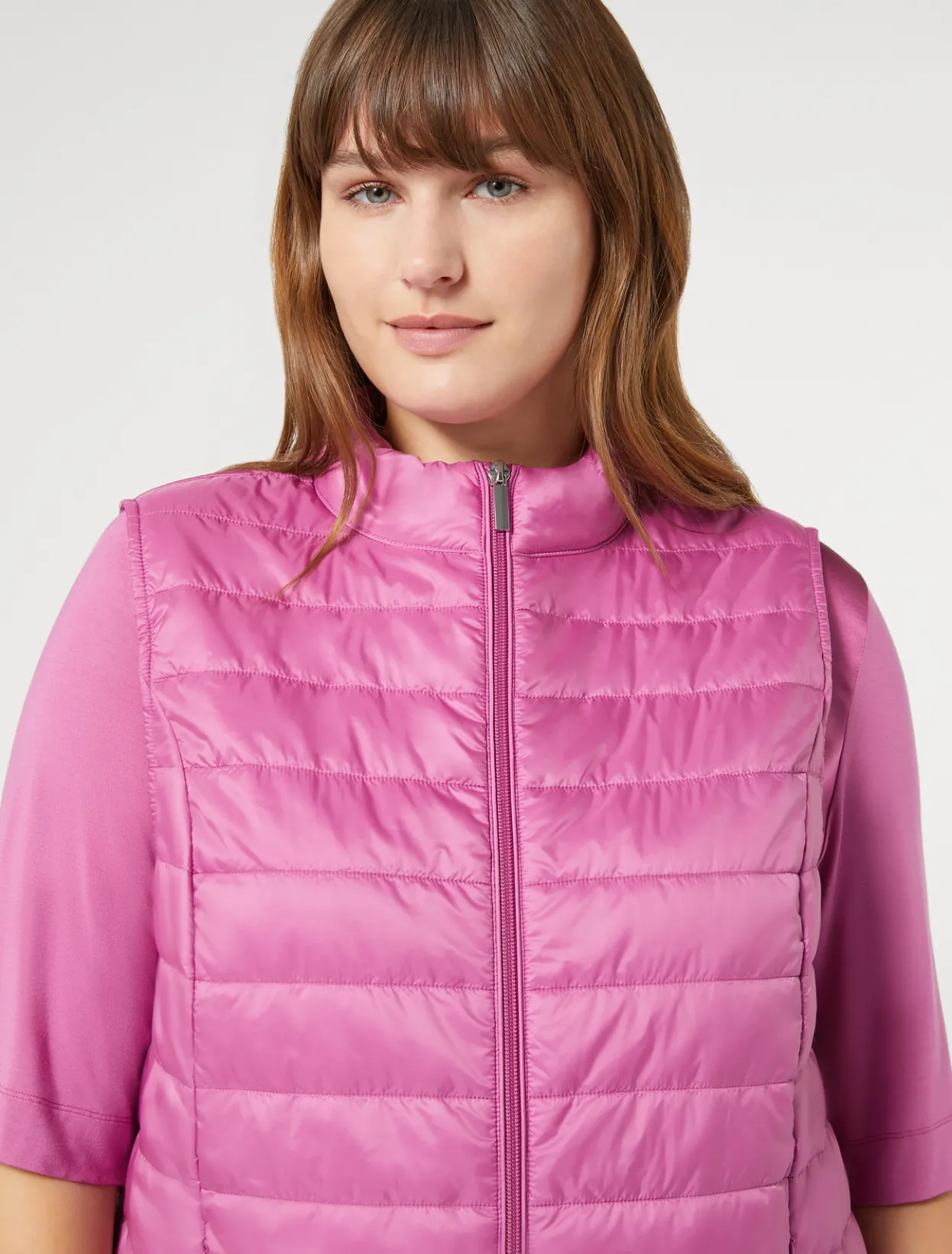 Down Jackets | Down Jackets | Marina Rinaldi Padded gilet ANTIQUEROSE