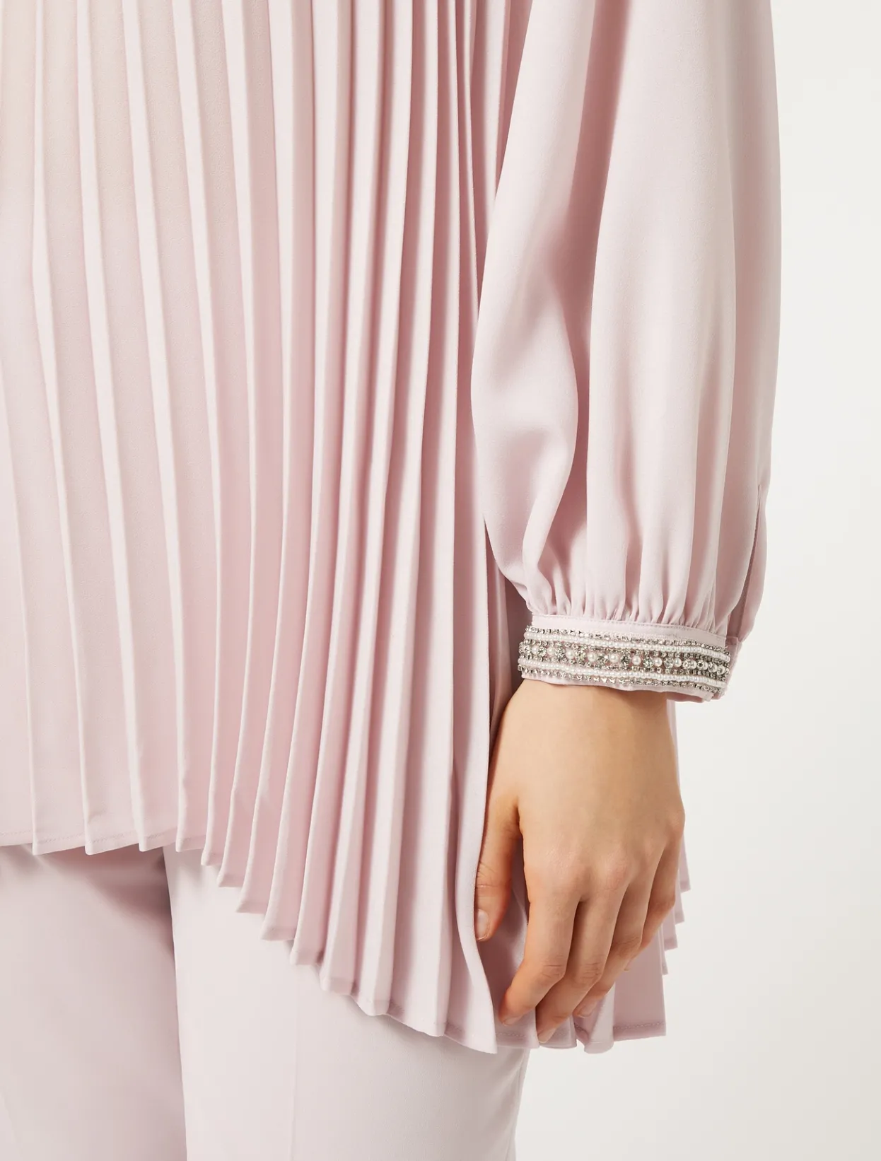 Blouses | Blouses & Shirts | Marina Rinaldi Pleated crepe tunic PINK