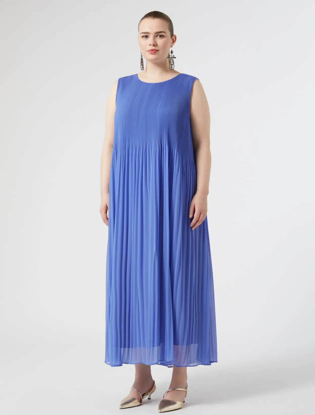 Dresses | Dresses | Marina Rinaldi Pleated georgette dress AVIO