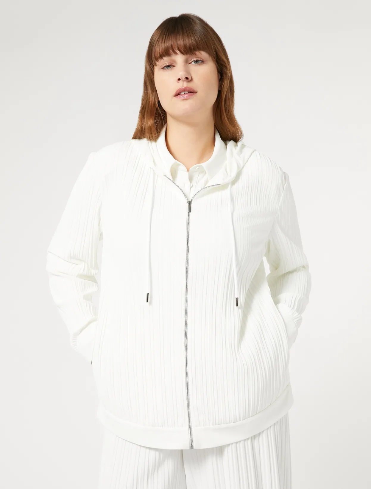 Jacket & Blazers | Jacket & Blazers | Marina Rinaldi Pleated jersey jacket WHITE