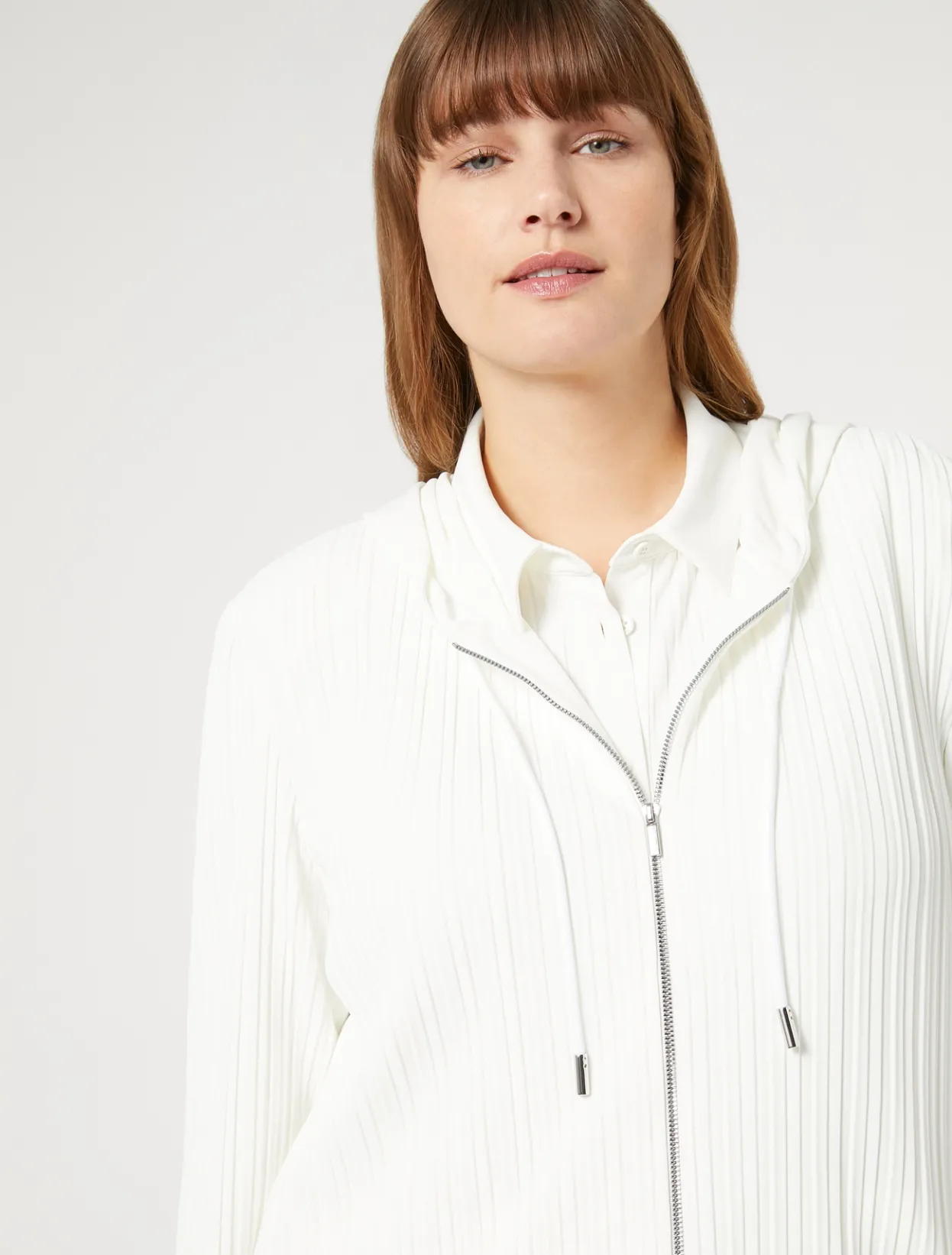 Jacket & Blazers | Jacket & Blazers | Marina Rinaldi Pleated jersey jacket WHITE