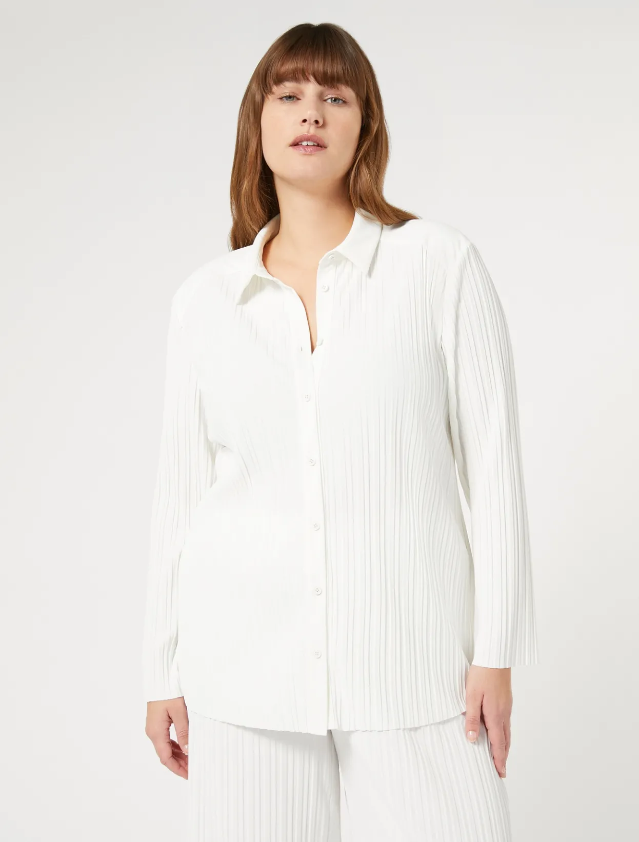 Tops & T-Shirts | Tops & T-Shirts | Marina Rinaldi Pleated jersey shirt WHITE