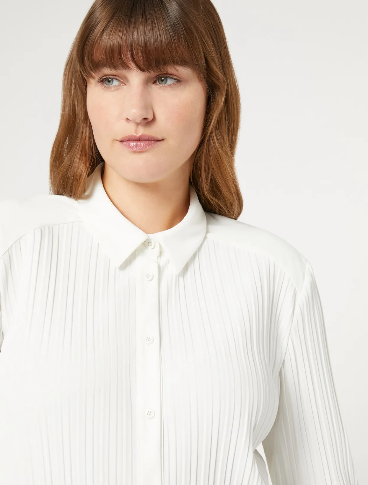 Tops & T-Shirts | Tops & T-Shirts | Marina Rinaldi Pleated jersey shirt WHITE