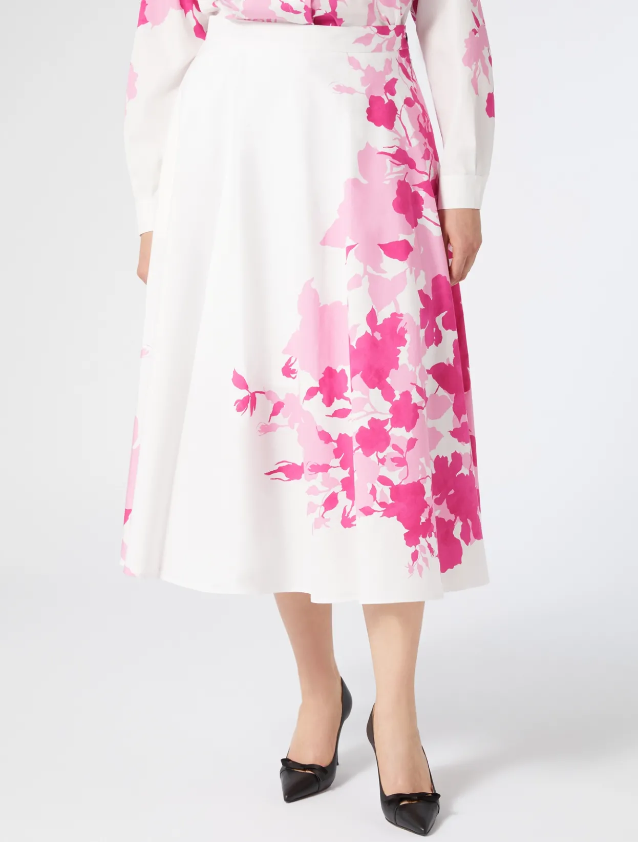 Skirts | Skirts | Marina Rinaldi Poplin print dress OPTICALWHITE