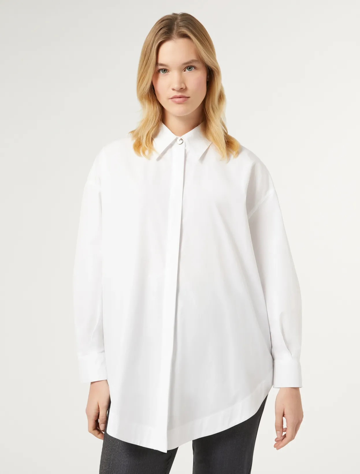 Blouses & Shirts | Blouses & Shirts | Marina Rinaldi Poplin shirt OPTICALWHITE