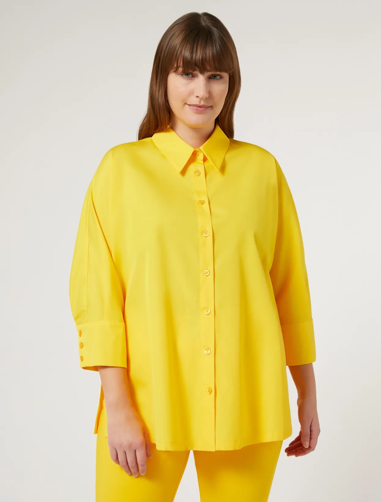 Blouses & Shirts | Blouses & Shirts | Marina Rinaldi Poplin shirt BRIGHTYELLOW