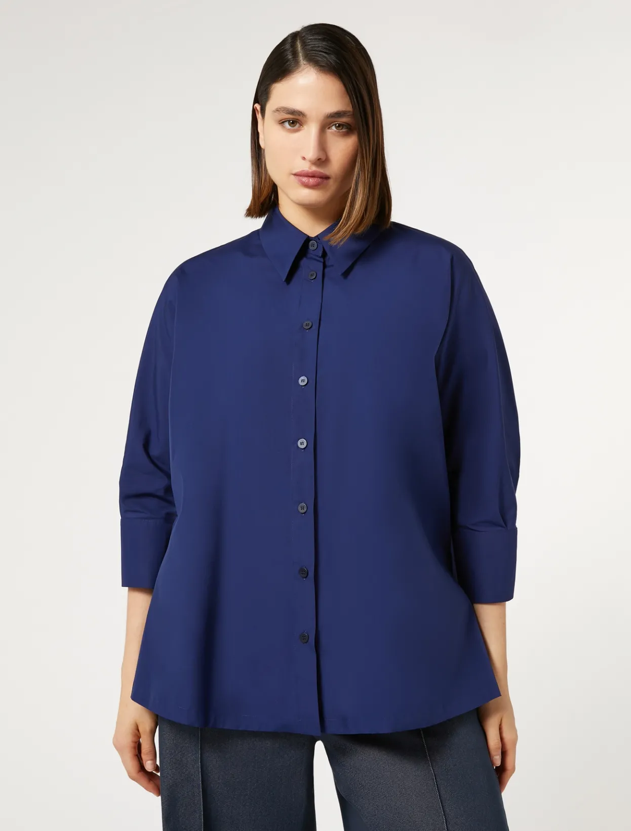 Blouses & Shirts | Blouses & Shirts | Marina Rinaldi Poplin shirt BLUEPURPLE