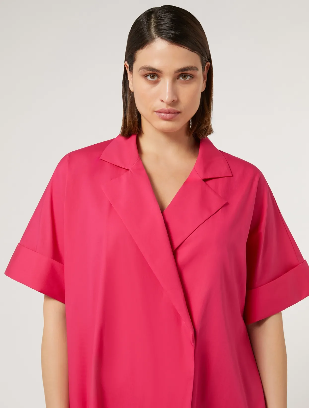 Dresses | Dresses | Marina Rinaldi Poplin shirt dress FUCHSIA