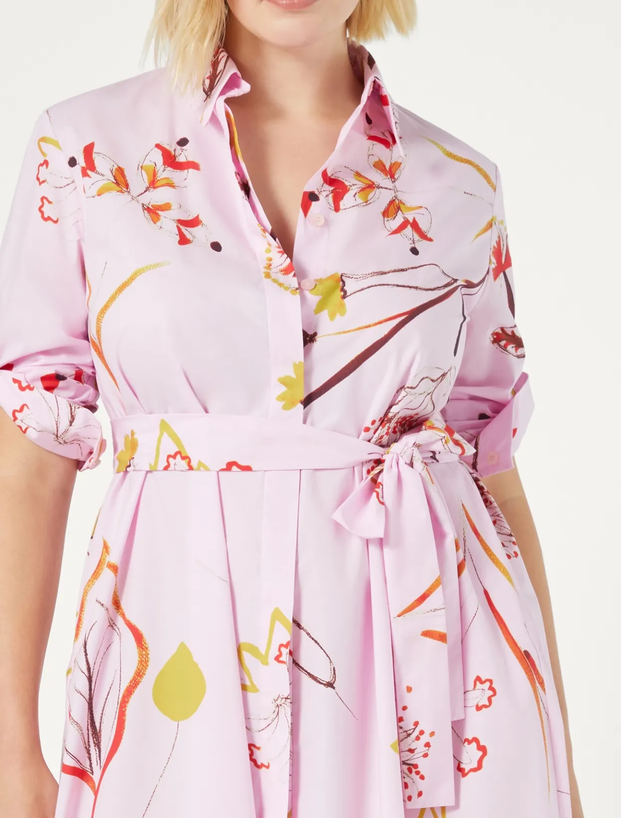 Dresses | Dresses | Marina Rinaldi Poplin shirt dress PINK