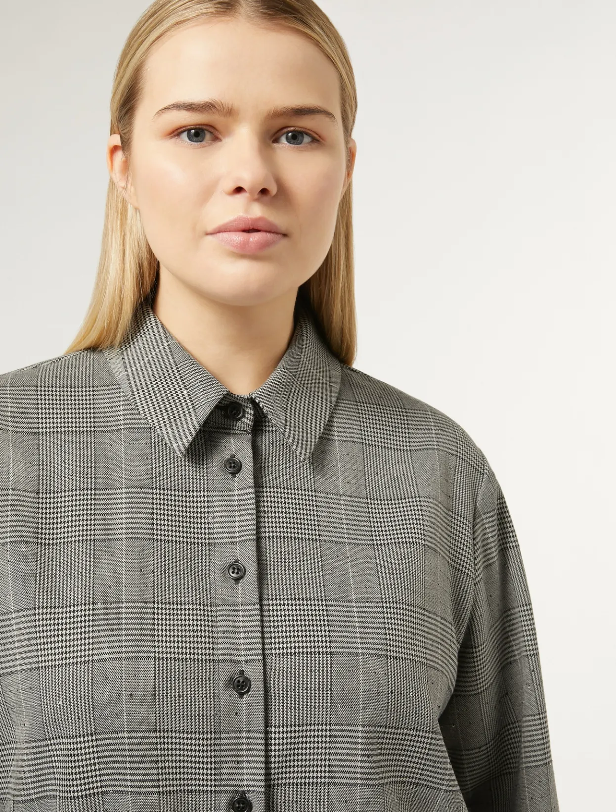 Blouses & Shirts | Blouses & Shirts | Marina Rinaldi Prince of Wales check shirt BLACK