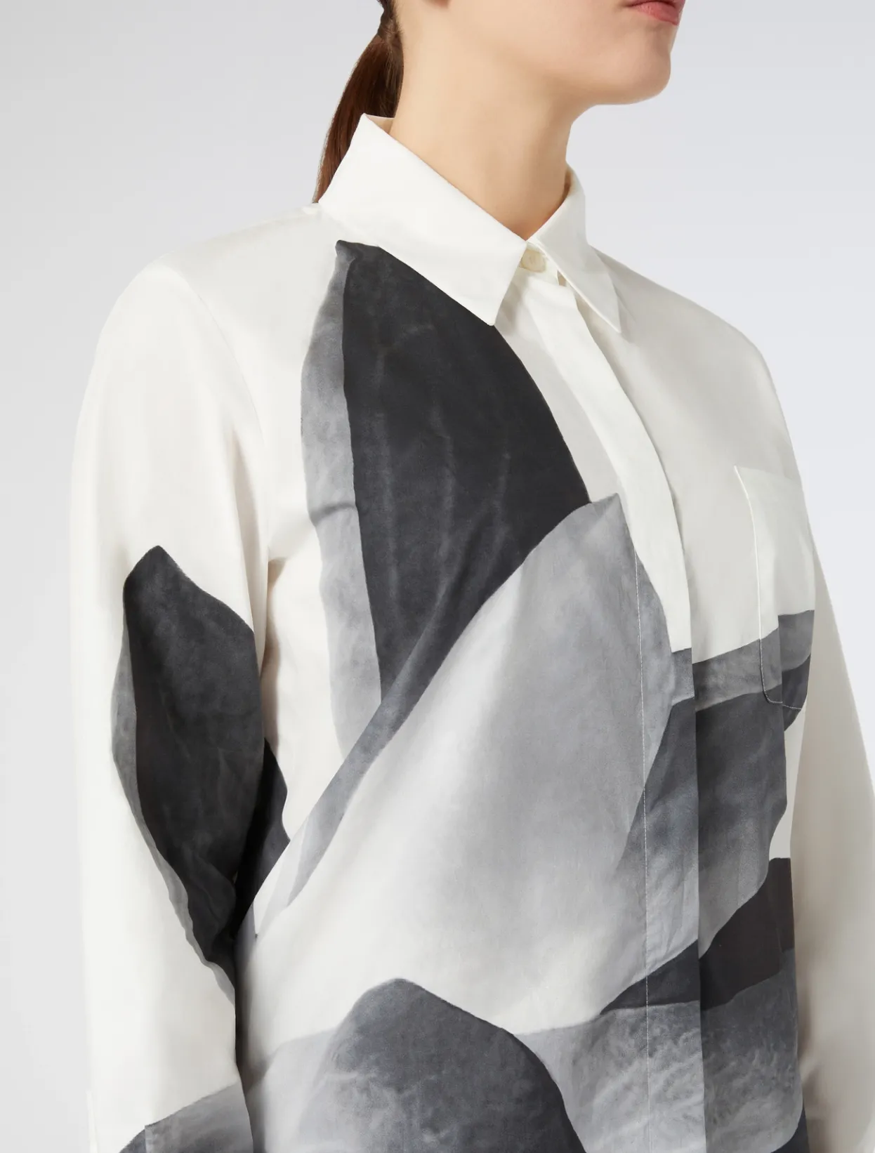 Blouses & Shirts | Blouses & Shirts | Marina Rinaldi Print-adorned poplin shirt WHITE