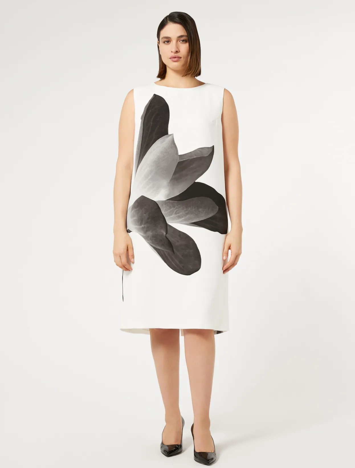 Dresses | Dresses | Marina Rinaldi Printed cady dress WHITE