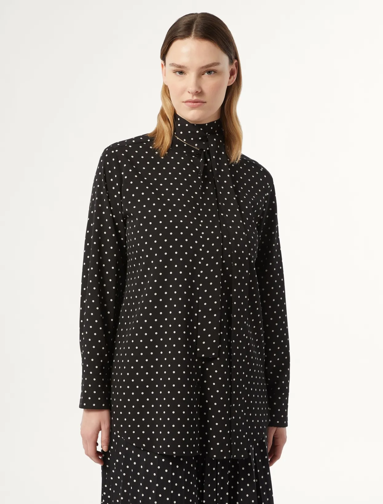 Blouses & Shirts | Blouses & Shirts | Marina Rinaldi Printed crêpe de chine shirt BLACK