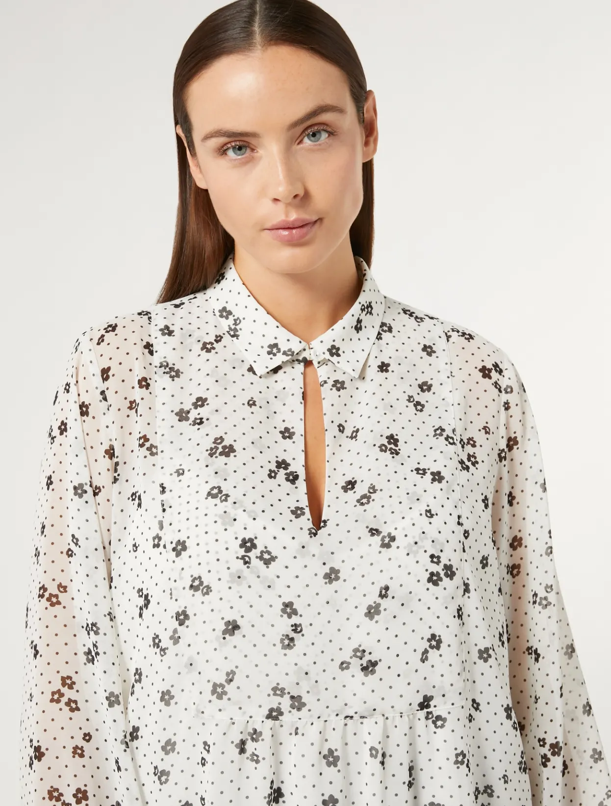 Blouses & Shirts | Blouses & Shirts | Marina Rinaldi Printed georgette blouse WHITE