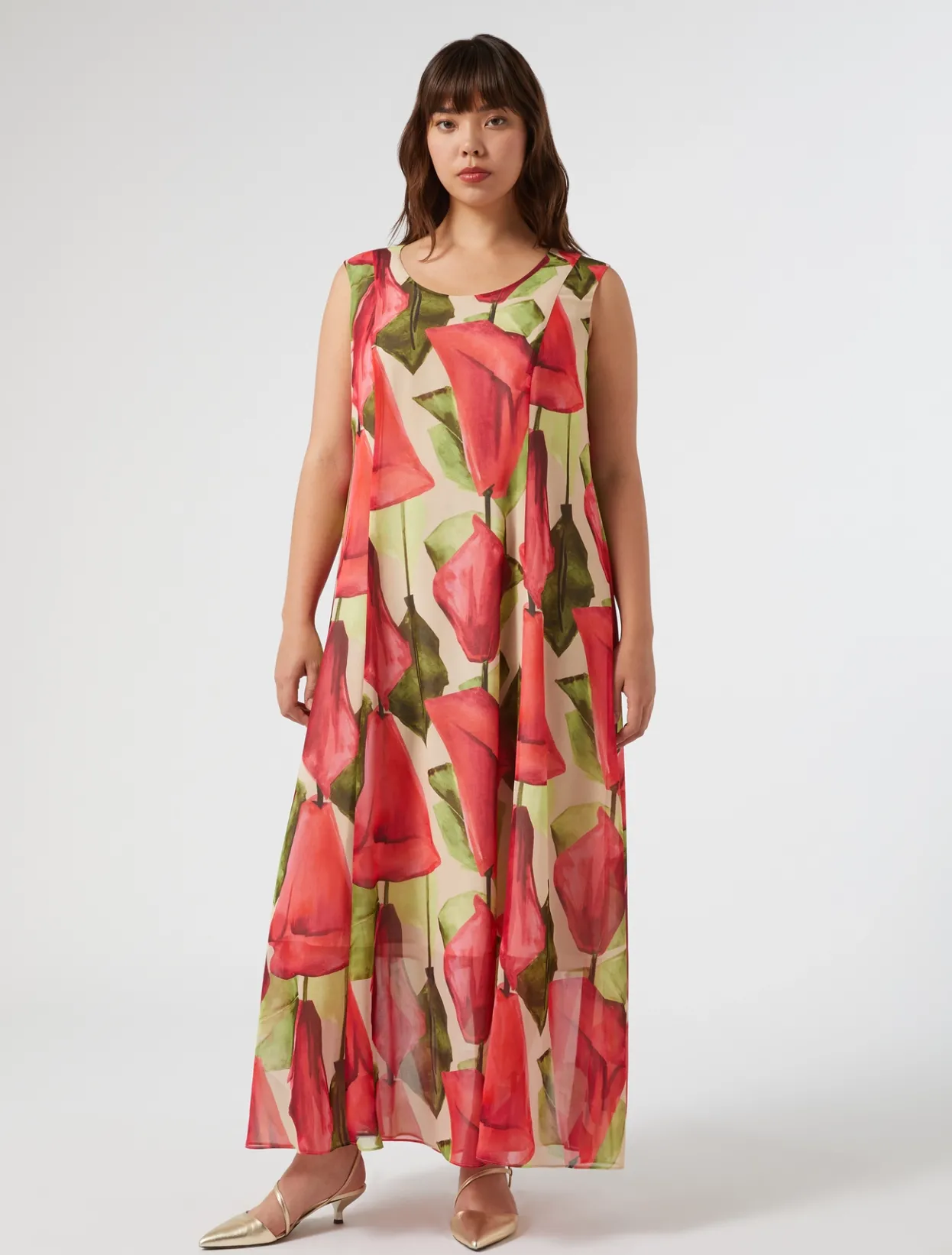 Dresses | Dresses | Marina Rinaldi Printed georgette dress PINK