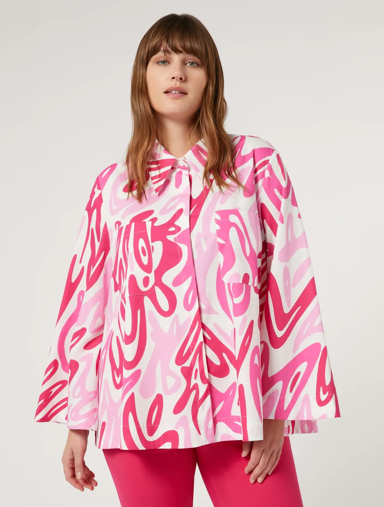 Blouses & Shirts | Blouses & Shirts | Marina Rinaldi Printed poplin blouse WHITE