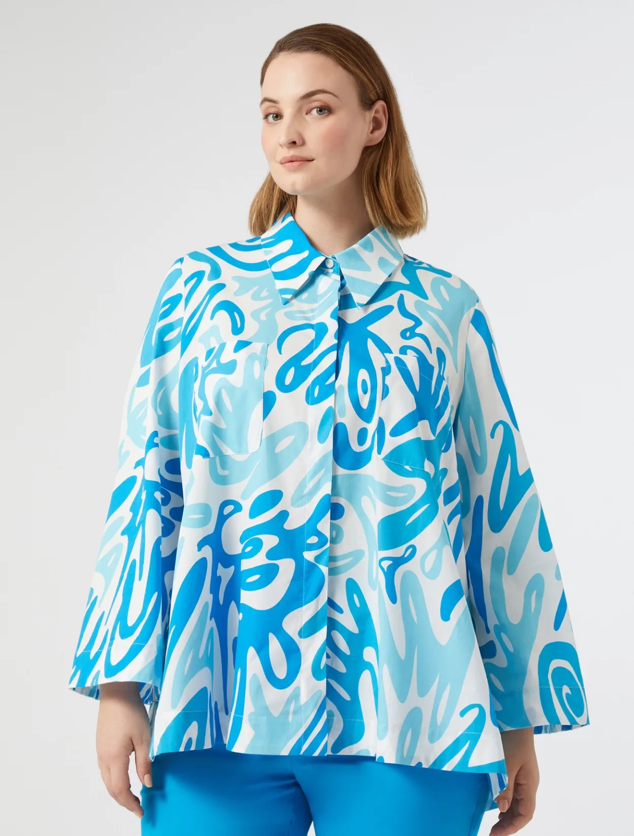 Blouses & Shirts | Blouses & Shirts | Marina Rinaldi Printed poplin blouse WHITE