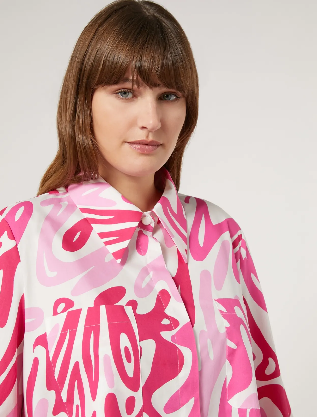 Blouses & Shirts | Blouses & Shirts | Marina Rinaldi Printed poplin blouse WHITE