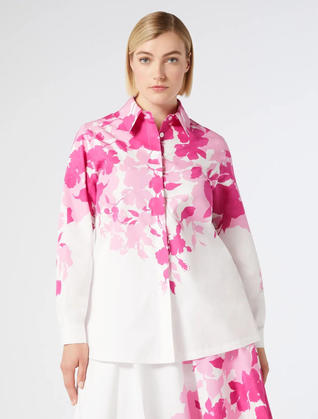 Blouses & Shirts | Blouses & Shirts | Marina Rinaldi Printed poplin shirt OPTICALWHITE