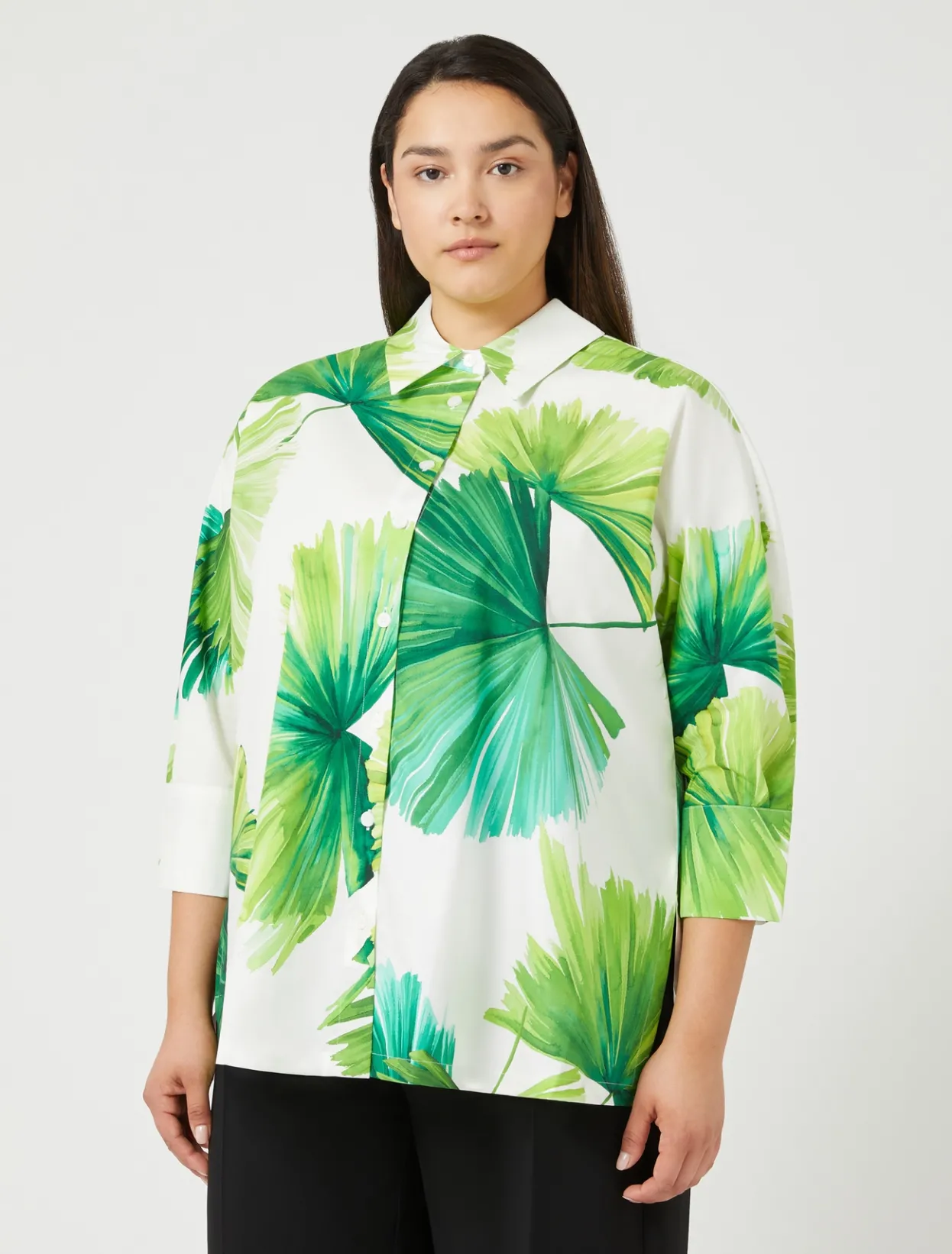 Blouses & Shirts | Blouses & Shirts | Marina Rinaldi Printed poplin shirt WHITE