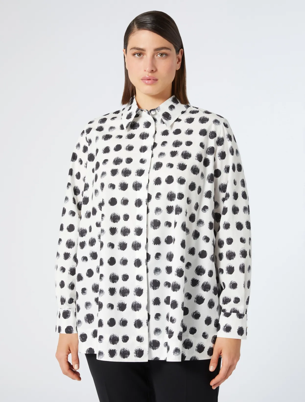 Blouses & Shirts | Blouses & Shirts | Marina Rinaldi Printed poplin shirt OPTICALWHITE