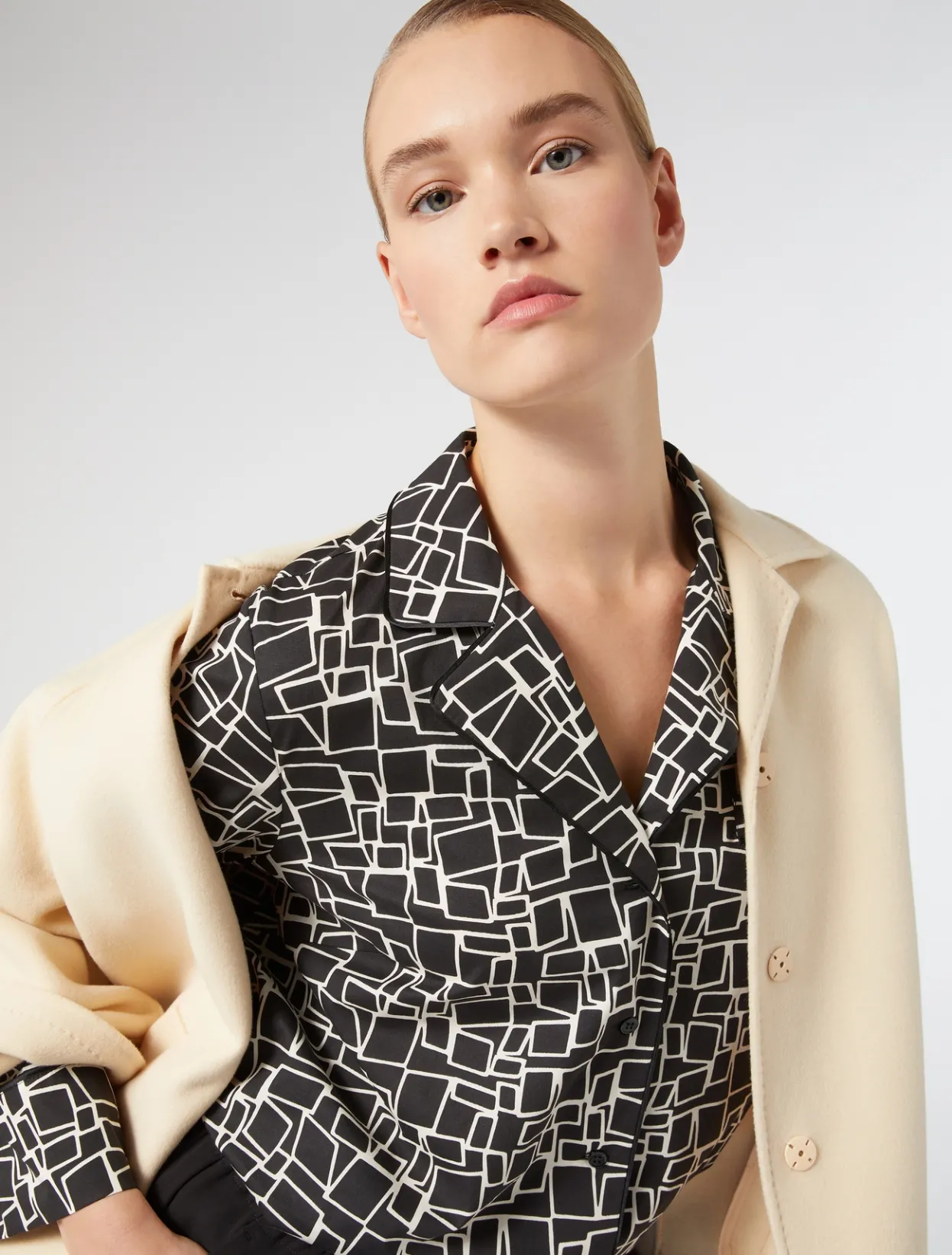 Blouses & Shirts | Blouses & Shirts | Marina Rinaldi Printed poplin shirt BLACK