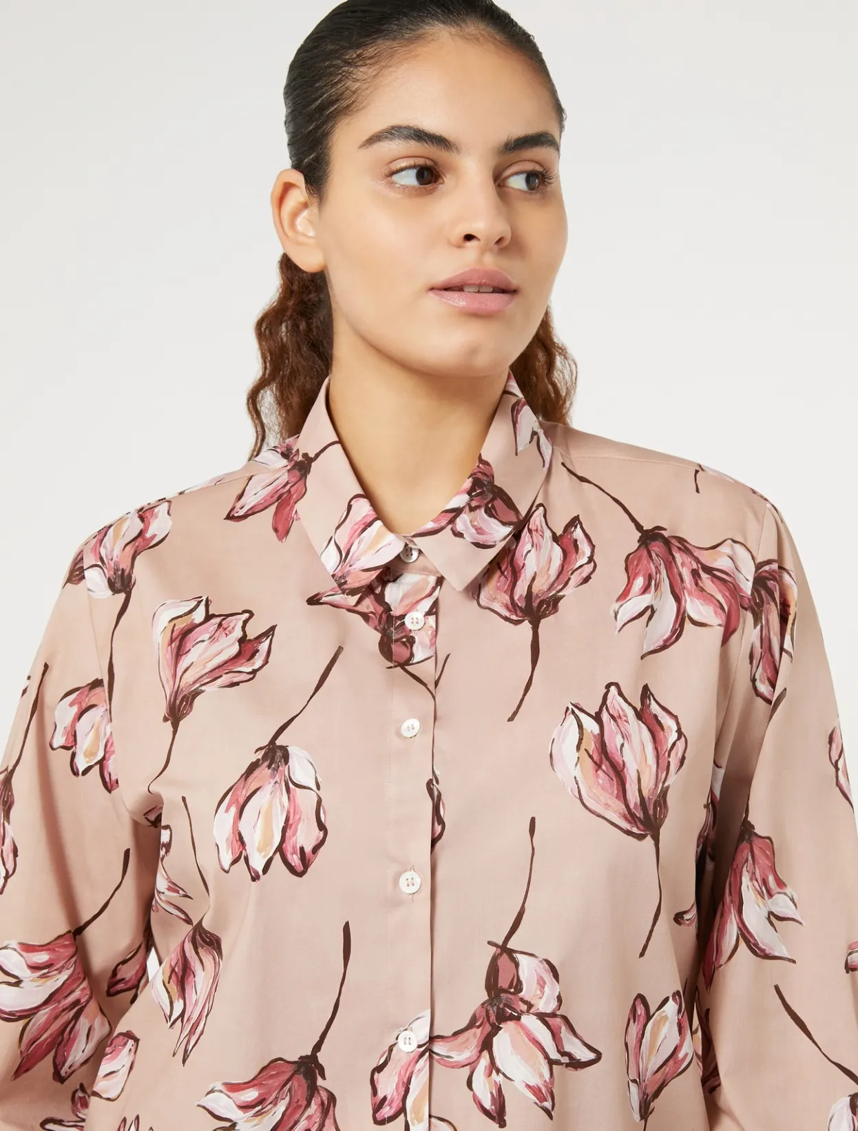 Blouses & Shirts | Blouses & Shirts | Marina Rinaldi Printed poplin shirt PINK