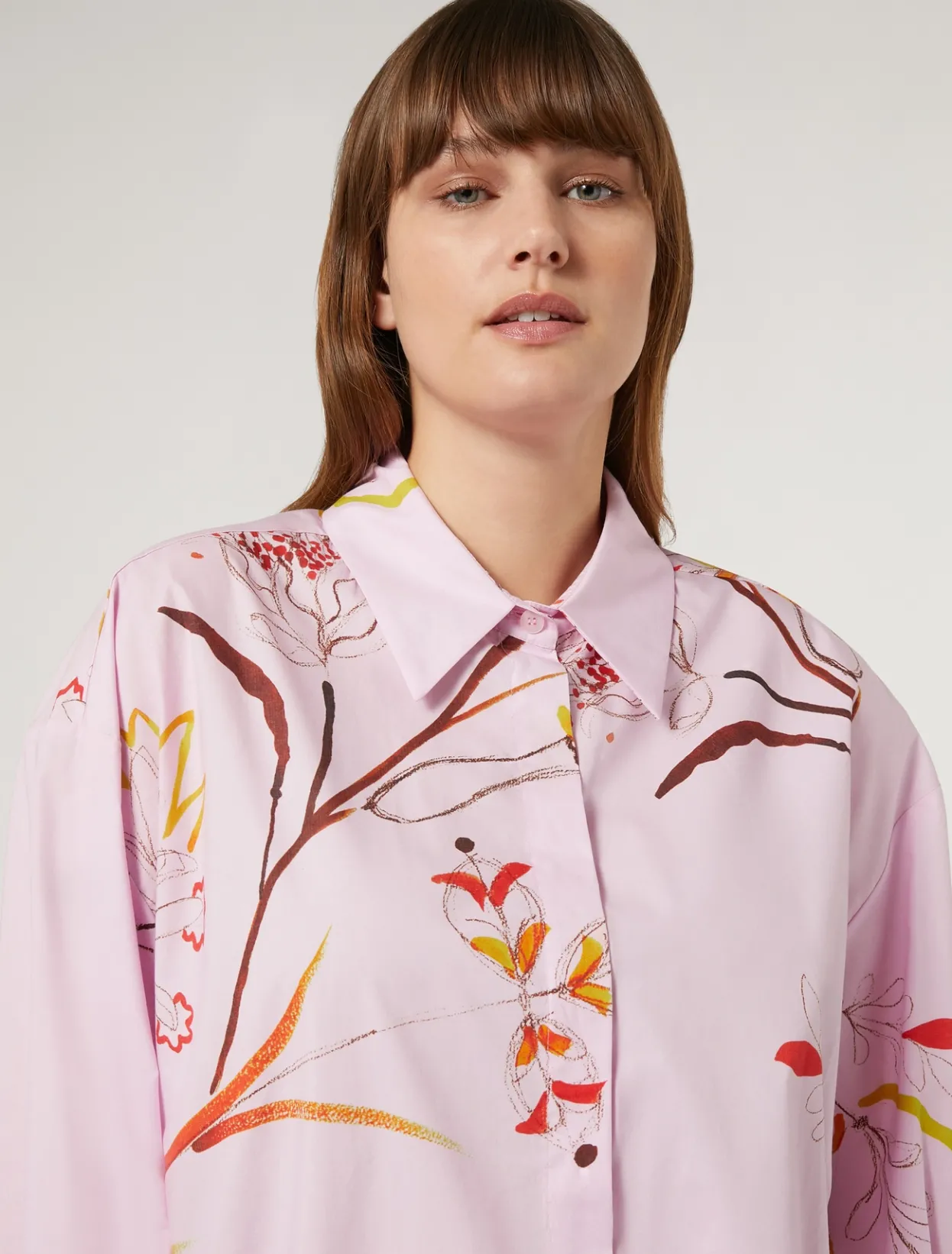 Blouses & Shirts | Blouses & Shirts | Marina Rinaldi Printed poplin tunic PINK