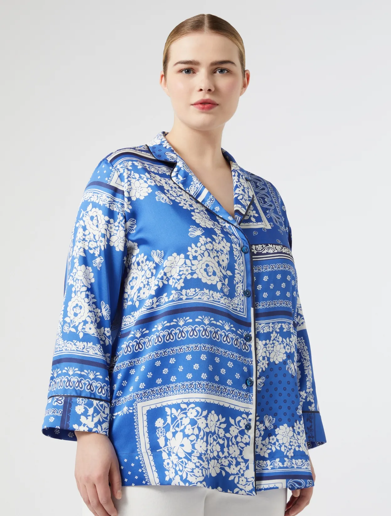 Blouses & Shirts | Blouses & Shirts | Marina Rinaldi Printed twill shirt LIGHTBLUE