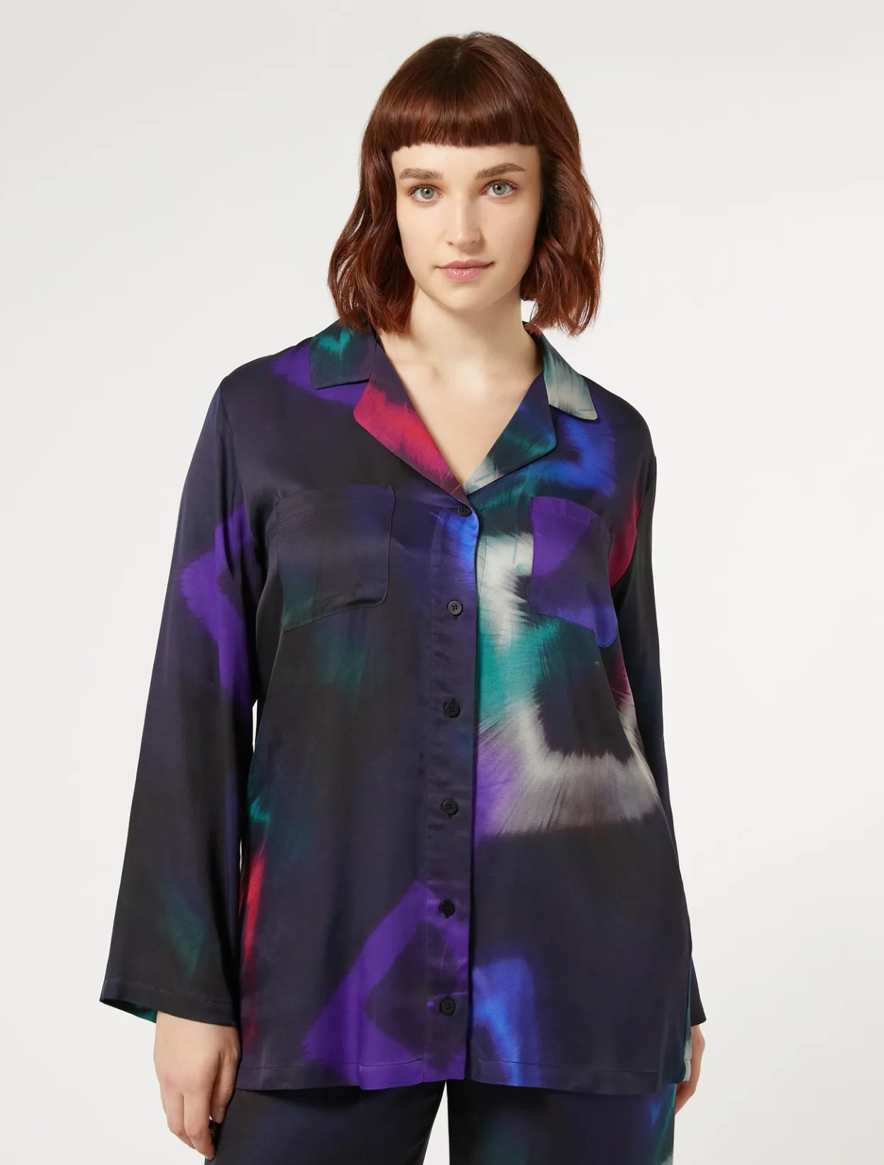 Blouses & Shirts | Blouses & Shirts | Marina Rinaldi Printed twill shirt BLACK