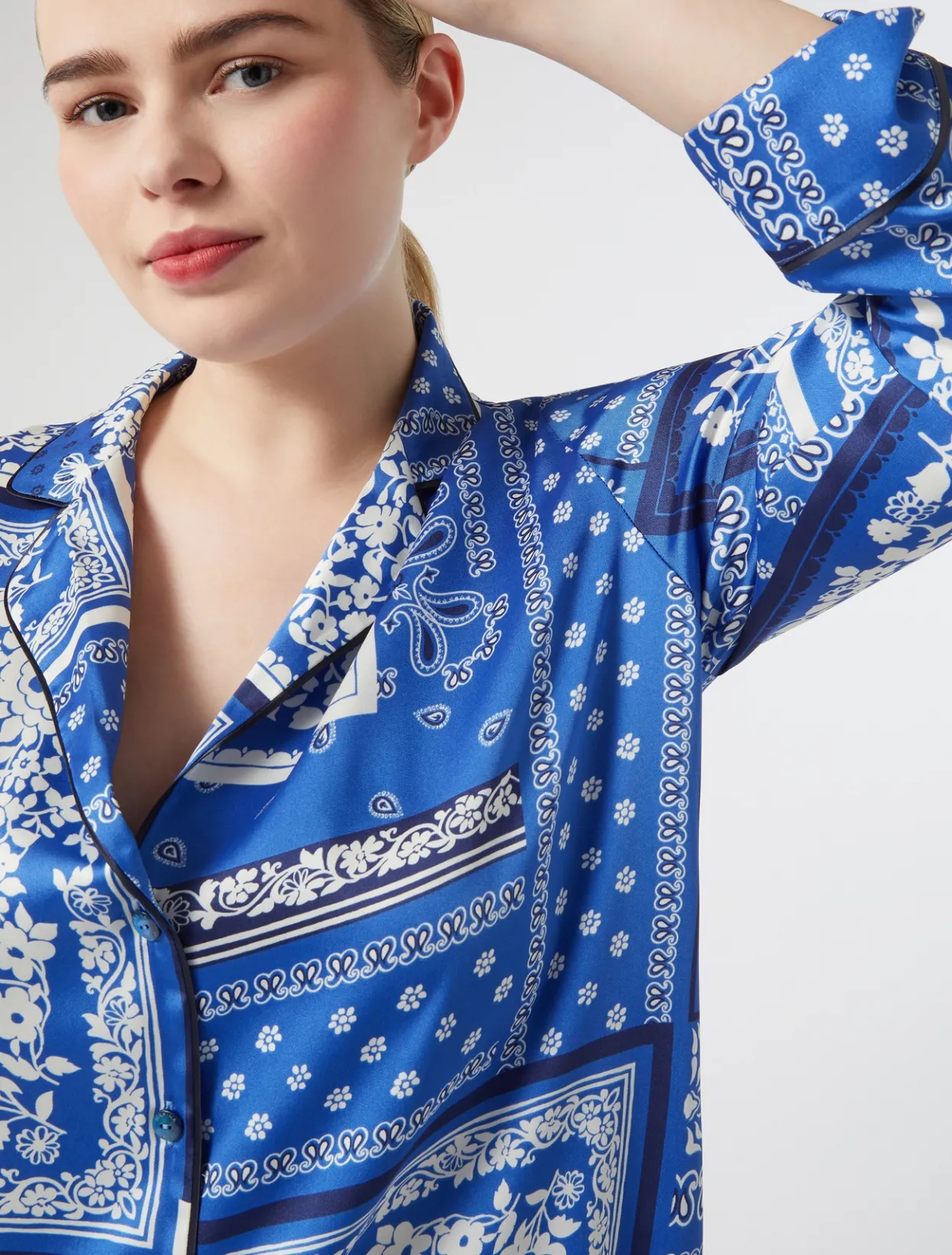 Blouses & Shirts | Blouses & Shirts | Marina Rinaldi Printed twill shirt LIGHTBLUE