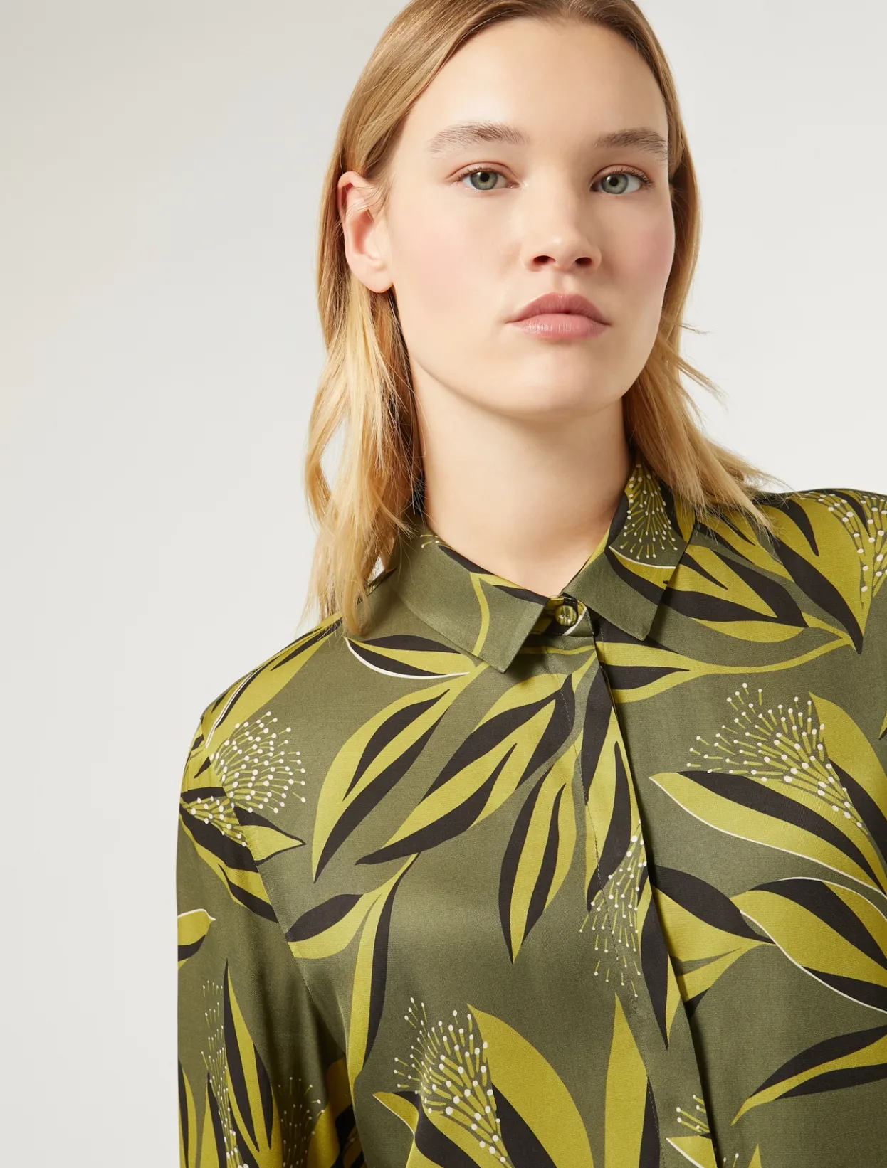 Blouses & Shirts | Blouses & Shirts | Marina Rinaldi Printed twill shirt MOSSGREEN