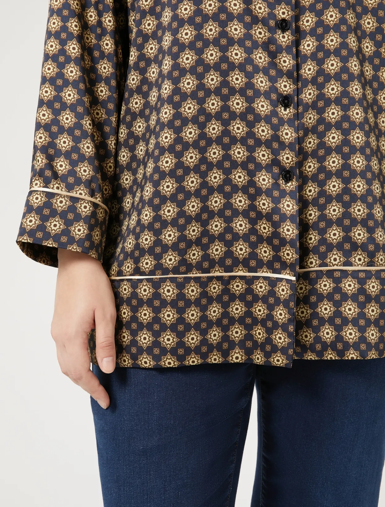 Blouses & Shirts | Blouses & Shirts | Marina Rinaldi Printed twill shirt MIDNIGHTBLUE